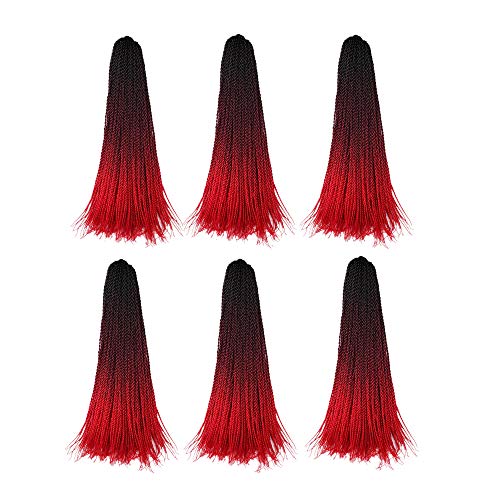 Yisimei Senegalese Twist Hair 24 Inches 6 Packs/Lot 600 Grams With Gifts Senegalese Twist Crochet Hair Ombre Synthetic Hair Extensions (24” 6PACKS, S3-009)