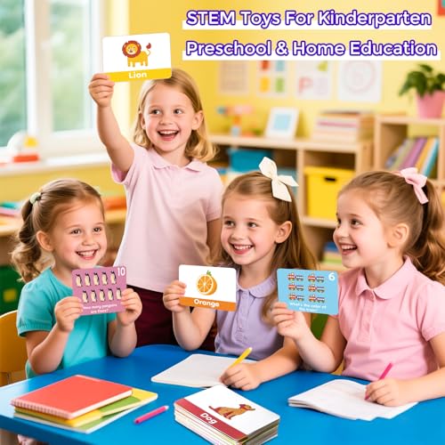 Image of Baby Learning Flash Cards for Toddlers 1-7, Learn to Think Logically | Words Number Color Shape | 100 Double-Sided Cards Design, Educational Toys for Preschool Kindergarten Pre-K 12 Month