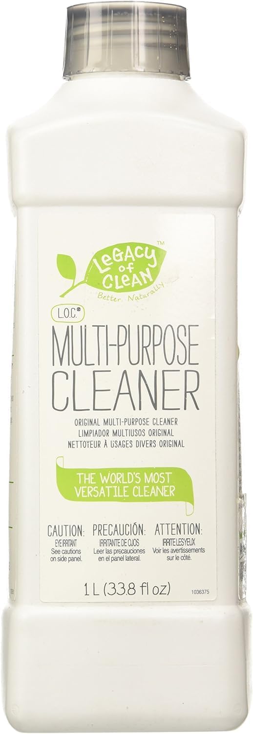 Biodegradable Concentrated LOC Multipurpose Cleaner Kosher Certified for All Washable Items/Surfaces/Hands 1 L(33.8 fl. oz. Pack of 2) Replace 16.9 Oz Spray Bottle Up to 20 Times,FINAL SALE w/o RETURN
