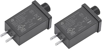 QIYQTIG 2PCS 12V 1A Low Voltage Power Supply Adaptor Waterproof Replacement Yard Inflatable Transformer for LED Strip String Light Halloween Christmas Inflatable Decoration