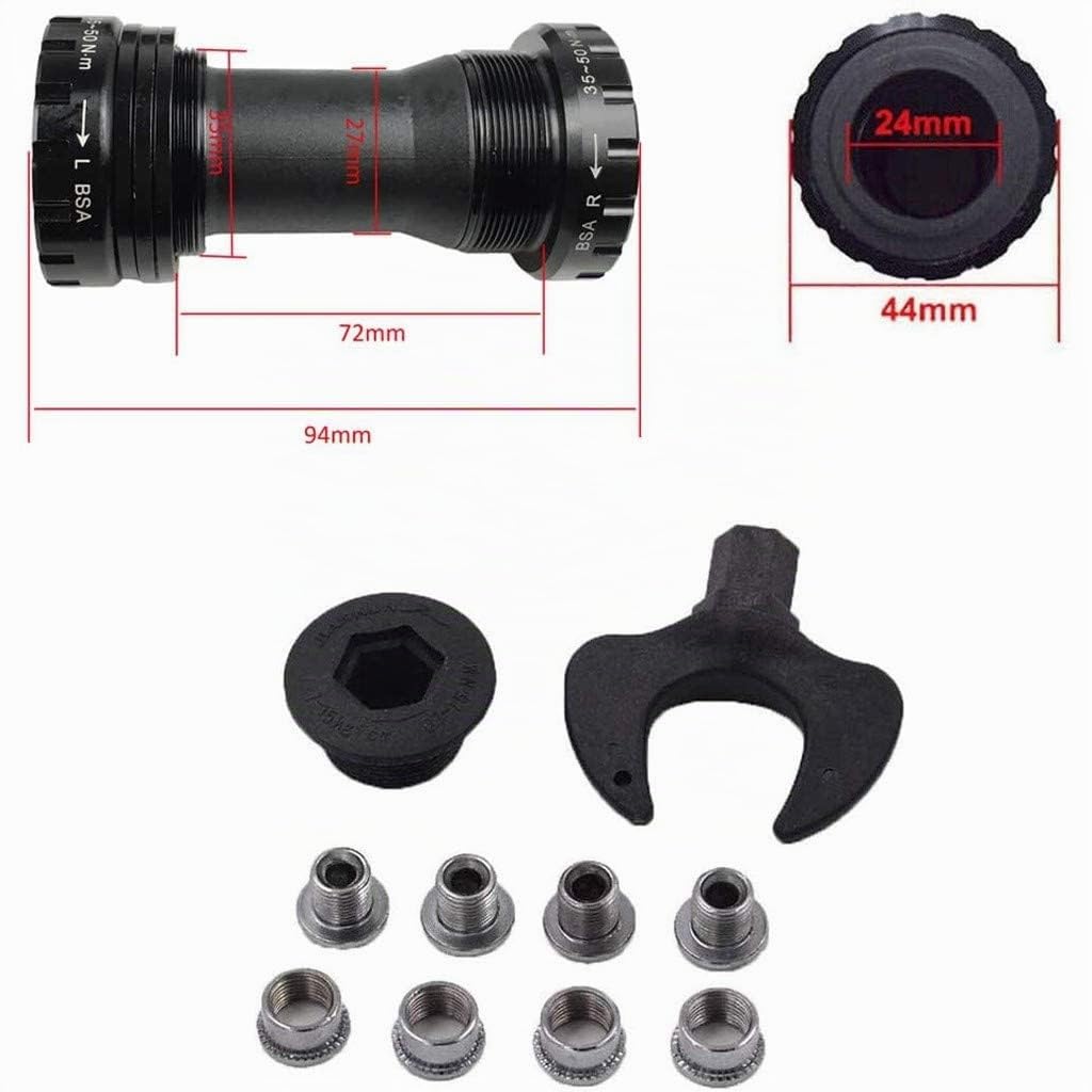 PLATTBK Pédalier VTT 170 mm avec 104 BCD 32T/34T/36T/38T, pédaliers à vitesse unique, plateau rond pour VTT