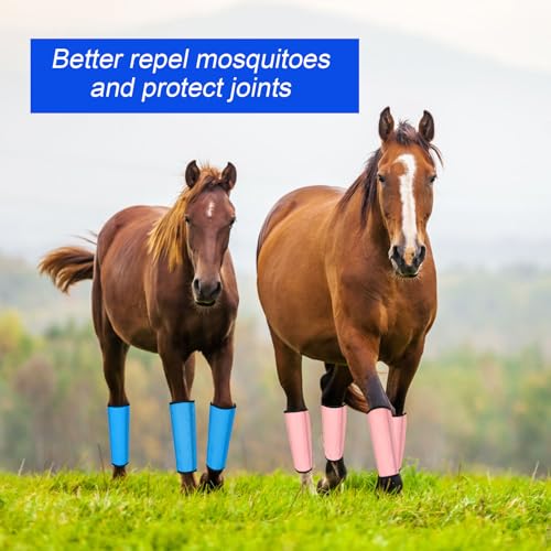 Image of Set of 12 Mesh Fly Boots for Horse Breathable Mesh Horse Boots Protective Horse Leg Loose Wraps Horse Leggings for Preventing Flies and Mosquitoes Bites