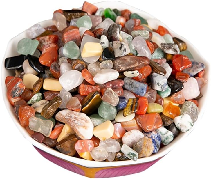 100g Natural Mixed Crystal Tumble, Hand Polished Synthetic Gemstone and Crystals for Jewelry Wish Bottles, Energy, Seven Chakras, Balance, Vase Stone Aquarium Bonsai Stone 100g Natural Mixed Crystal Tumble, Hand Polished Synthetic Gemstone and Crystals for Jewelry Wish Bottles, Energy, Seven Chakras, Balance, Vase Stone Aquarium Bonsai Stone