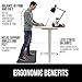 KANGAROO Thick Ergonomic Anti Fatigue Cushioned Kitchen Floor Mats, Standing Office Desk Mat, Waterproof Scratch Resistant Topside, Supportive All Day Comfort Padded Foam Rugs, Half Circle, Gray