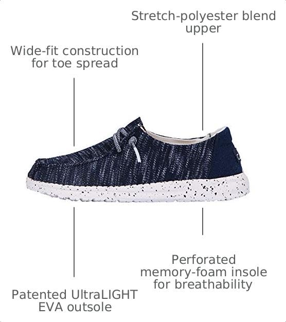 Image of HEYDUDE Women's Wendy Chambray | Women's Shoes | Women's Lace Up Loafers | Comfortable & Light-Weight