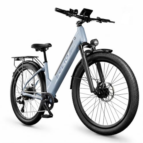 26" Electric Bike for Adults - 750W Peak Motor Step-Through Ebike, 48V Built-in Removable Battery, Up to 50 Miles Long Range & 20MPH, 7-Speed City Commuter Cruiser Bicycle, UL 2849 Certified image 1