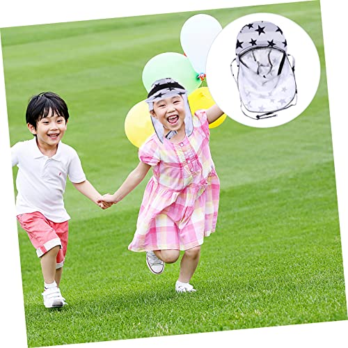 PartyKindom 1pc Boy Girl Sun Hat Lightweight Uv Beach Cap for Boys and Girls Breathable Outdoor Hat and Star Design Multi2