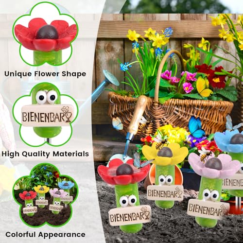 Insektentränke, 4 Stück Bienentränke für Den Garten, Cups for Bee, Insektentränke Garten für Insekten, Bienentränke für Durstige Bestäuber, Hummeln Landeplatz Garten Terrasse Balkon