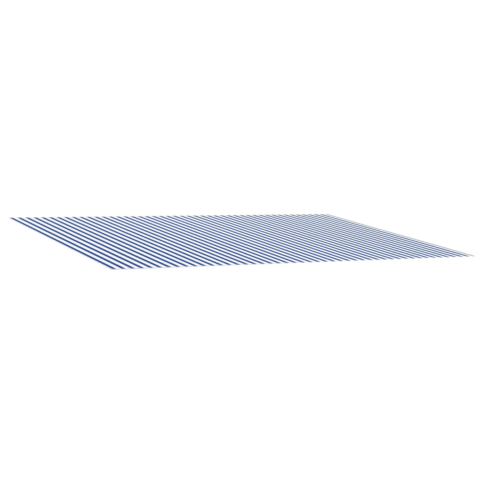 vidaXL Awning Replacement Fabric Blue and White 250 x 200 cm Polyester Modern Rectangular Weatherproof UV Resistant Patio Sun Shade Easy Clean