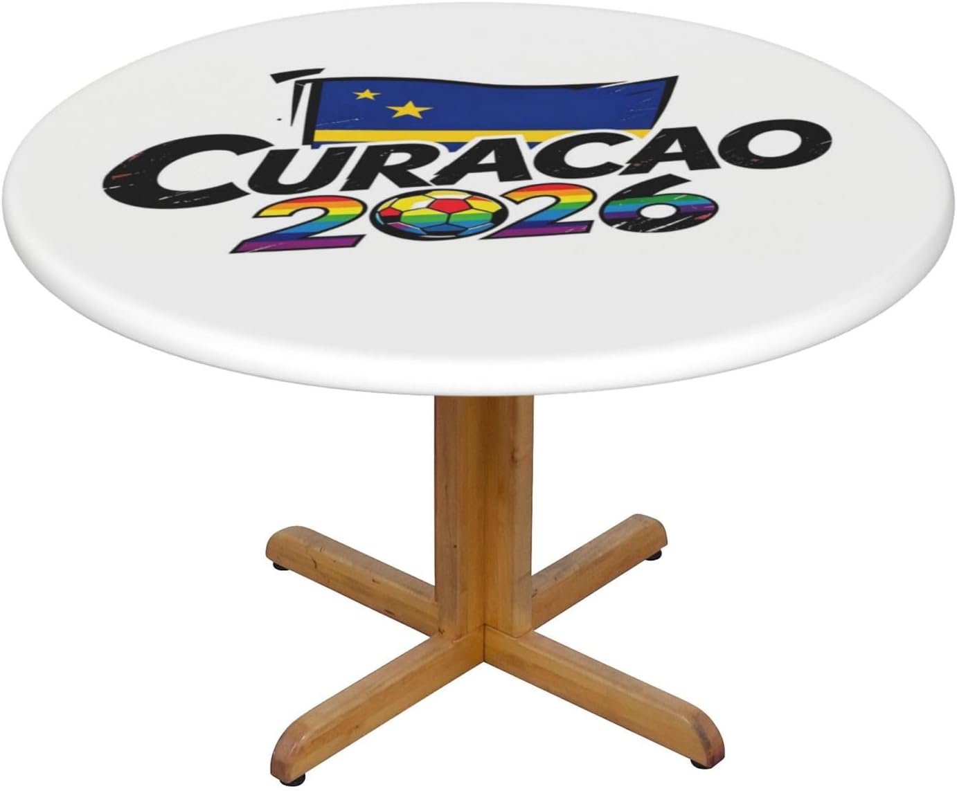 Curacao Graphic Tablecloth for Football Party, Soccer Cup 2026 Match Table Cover Soccer Fans Table Cloths,Curacao Flag TableCover