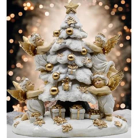 House of Bodian Christmas Tree Statue with Angels Cover