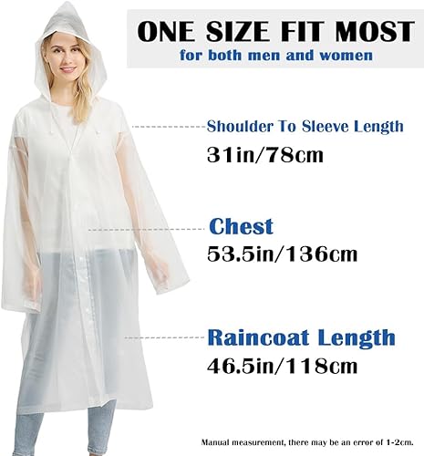 Miniatura 2 de Opret 2 impermeables para adultos + 2 impermeables para niños, color blanco