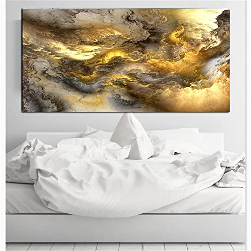 Diamond painting nuage abstrait grand format 50x150cm de canevas mosaïque