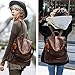 CHERUTY Women Backpack Purse PU Leather Anti-theft Casual Shoulder Bag Fashion Ladies Satchel Bags(Brown)