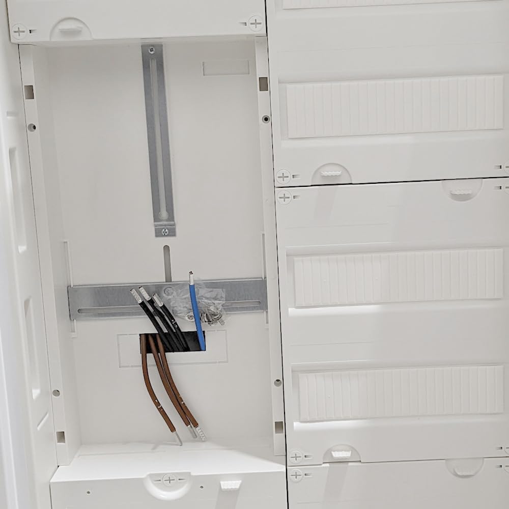 WITTKOWARE 3-Punkt Zählerschrank Komplettschrank 1Z | Verteilerfeld 5-reihig mit APZ-Raum & HLAK | VDE 0603 Einfamilienhaus-Zählerplatz 2-feldrig 400VAC 63A IP43 550x1100x210mm