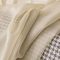 Vista 3 de MIULEE Cortinas de Media Ventana Transparentes con Bolsillo para Barra, Cortinas de Gasa Semitranslúcidas Extra Anchas para Ventana Pequeña, Cocina