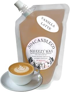 304CandleCo Large Squeeze Soy Wax Melt - 50 SCENTS! - Highly Fragrant & Hand-Crafted - Easy Mix & Match - American Made - Perfect for Wax Warmers (8oz, Vanilla Latte)