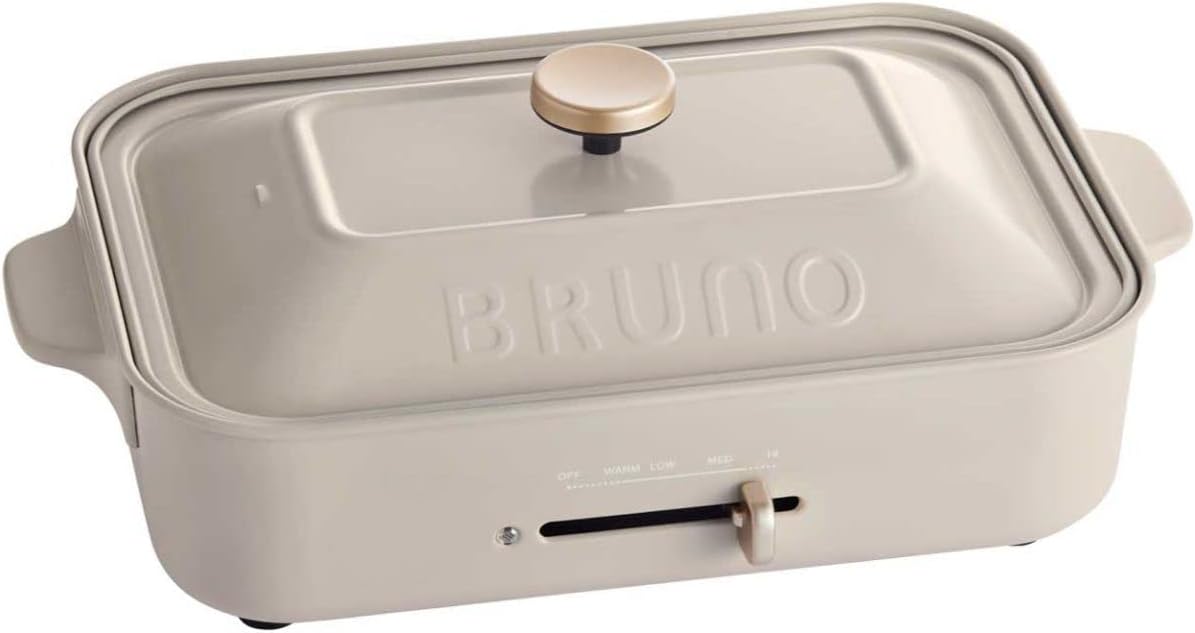 Amazon.co.jp: BRUNO BOE021-ASGZ Compact Hot Plate, Greige, No Size : Home & Kitchen