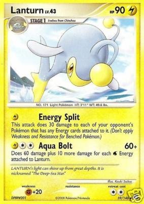 Pokemon Diamond & Pearl Legends Awakened Single Card Lanturn #59 Uncommon [Toy]
