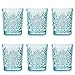 Vaso Hobstar Sky Blue de Libbey / – 355 ml/35,5 cl - 6 unidades – diseño vintage – apto para el lavavajillas