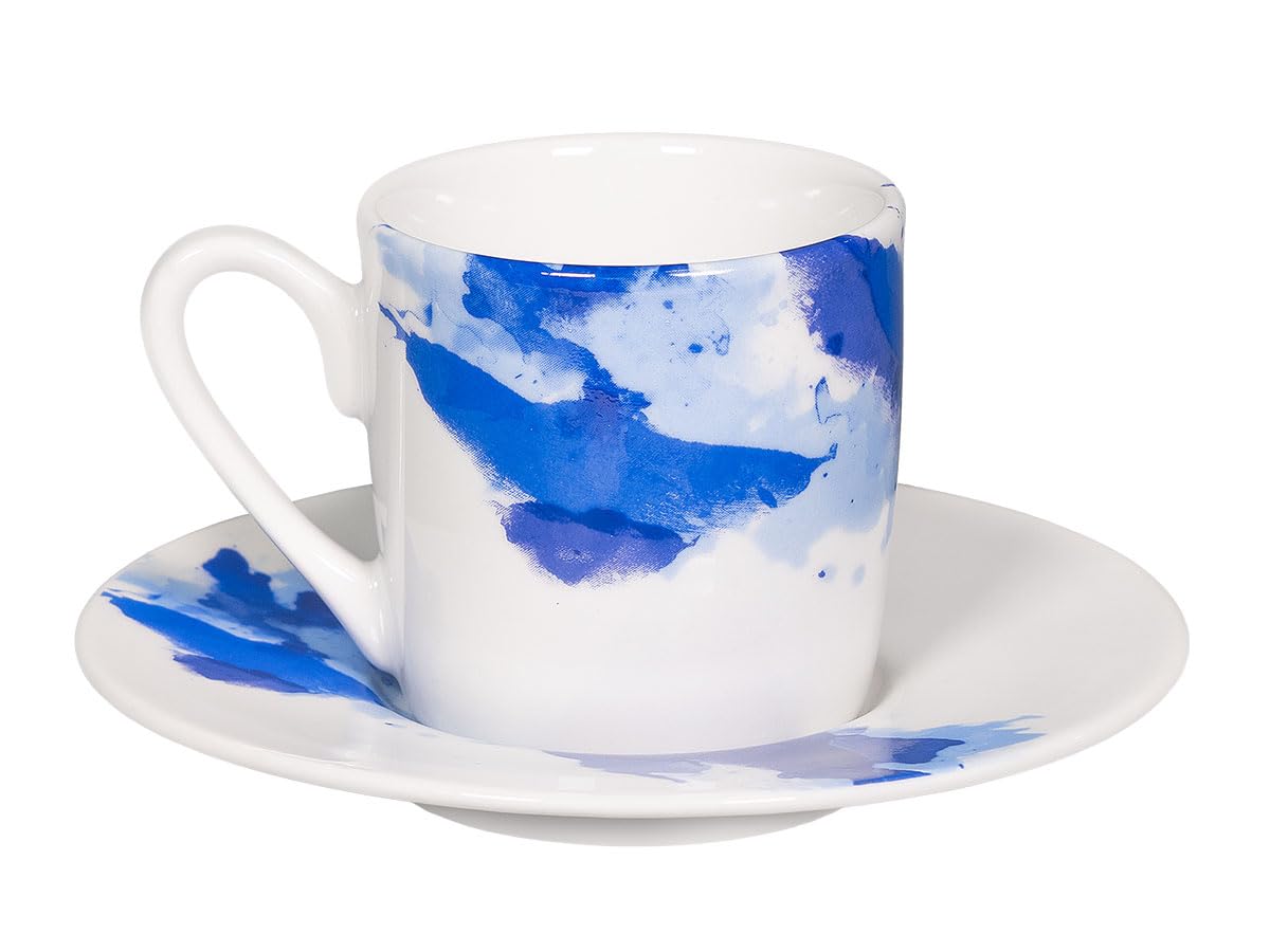 Könitz Espresso Tassen Set Blue Wave. 4 Kaffeetassen 65ml aus Porzellan. Espressotassen modern