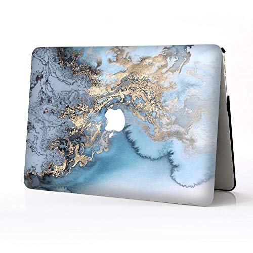Laptop-Hülle für MacBook Air 13 Zoll (33 cm), Blau Marble01 Muster Design, bedruckt, Hartplastik, Schutzhülle für MacBook Air A1932