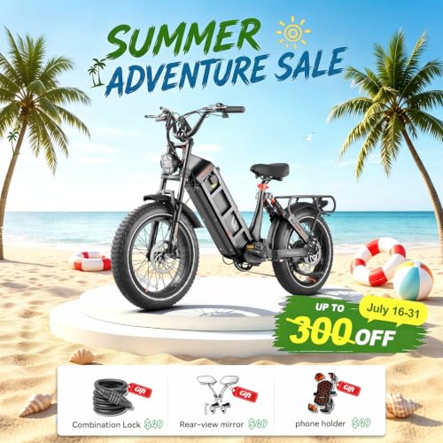 Image of 2026 Eahora 5400W Juliet Pro 2 Electric Bike for Adults 43MPH Dual Motor 70Ah Ebike 200Miles Long Range Electric Bicycle, 20'' Fat Tire Full Suspension Electric Mountain Bike for Commuting /Delivery
