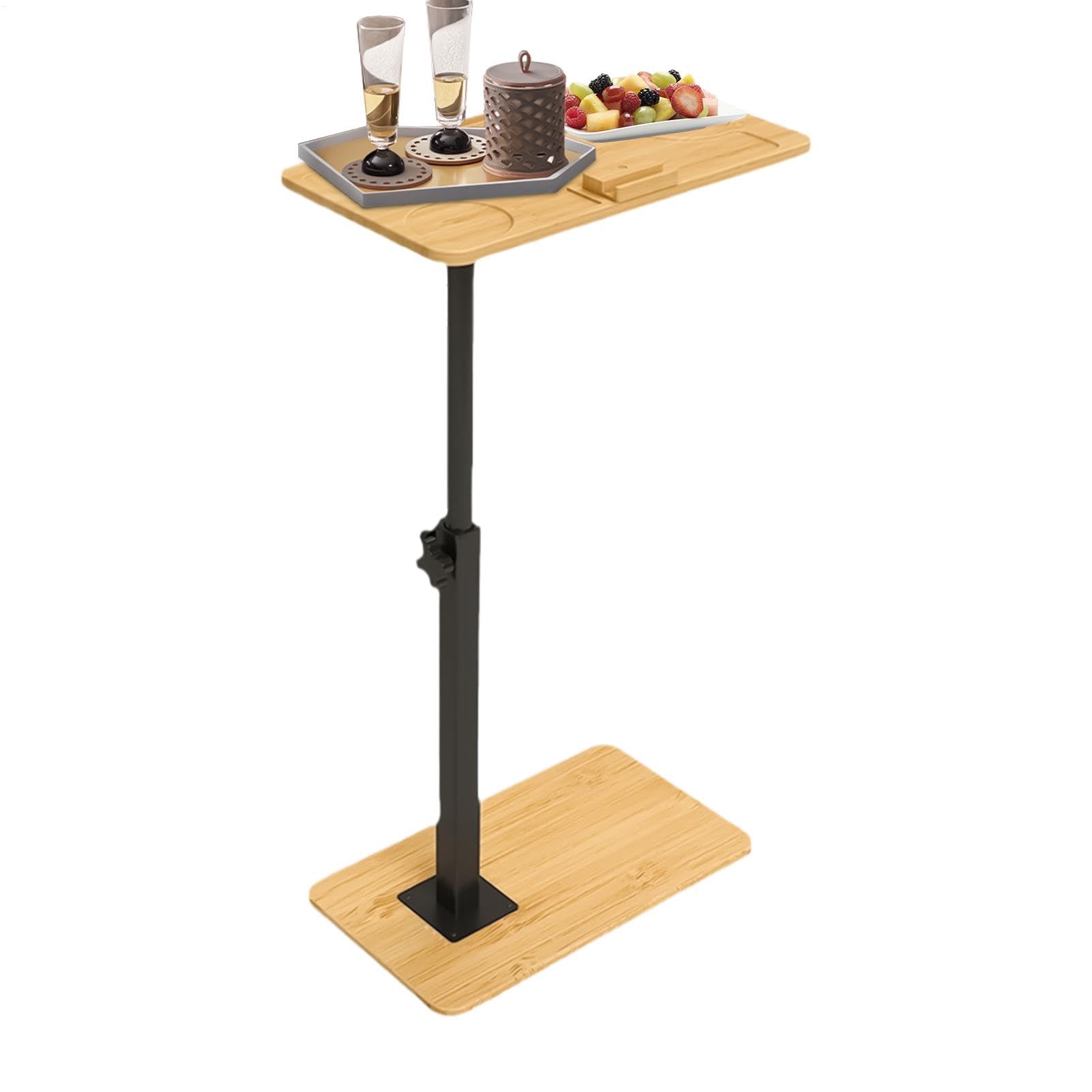 Generico Height Adjustable Table, Couch Side Table, Living Room End, Small Space Table, Height Adjustable Snack Side Tables for Small Spaces, Ideal for Adding Functionality to Your Living Room