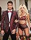 Avidlove Sexy Strapsen Damen Dessous Unterwäsche Set Babydoll Spitze BH und Slip Reizwäsche Flirty Lingerie Push up BH Panty Strumpfhalter für Frauen Weinrot M