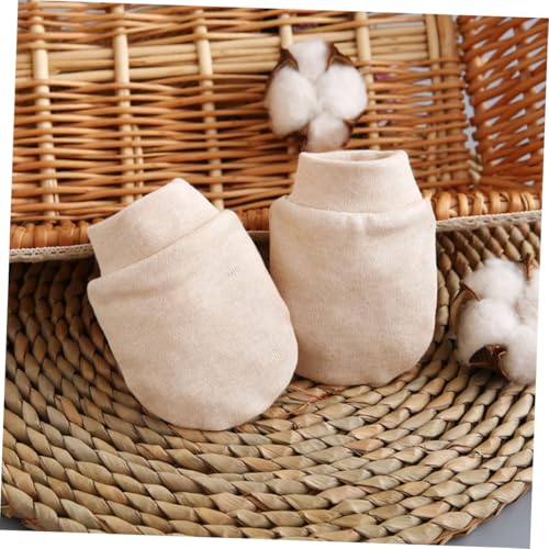 5Pairs Mittens Colored Cotton Scratch Gloves for Newborns Breathable Ribbed Design for Months Random Colors Protection Gloves for Boys4