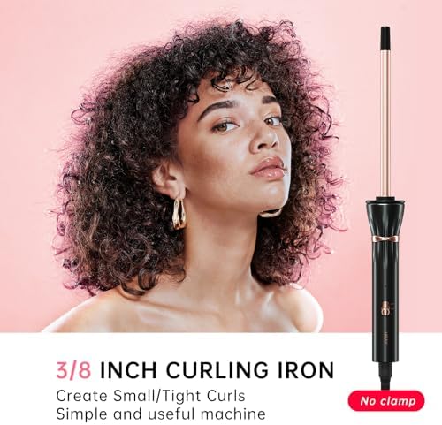 Hahahope 3/8 Inch Curling Iron,9mm Tiny Curling — detail view