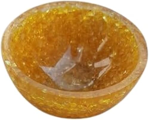 Miniatura 9 de Cuenco de cristal turquesa hecho a mano con organito de cristal turquesa para limpieza, carga, manchas, curación, decoración o regalo (turquesa)