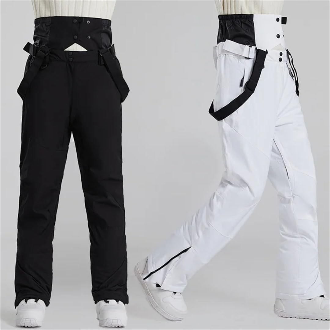 Pantaloni da sci invernali da uomo e da donna, per attività all'aperto, antivento, caldi pantaloni da neve invernali