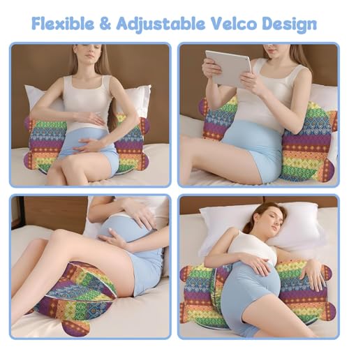 Image of Pregnancy Pillow for Sleeping,Maternity Pillow with Cooling,Maternity Support for Back and Hip Relief,Soft and Comfortable Wedge Pregnancy Pillows Side Sleeping Support for Belly with Removable Cover