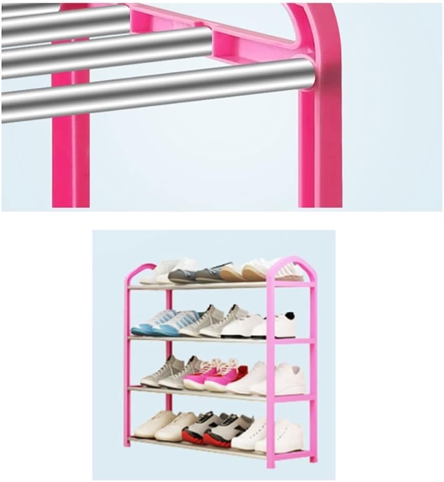 Free Standing Shoe Racks Shoe Closet Modern Shoe Rack Multi-Layer Vertical Shoe Rack Storage Rack Indoor Entrance Hallway Metal Shoe Rack Storage Rack Shoe Storage Rack (Brass)