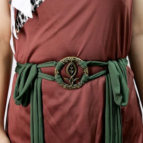 SV SENVAN Viking Belt Women - Forest Green Wrap Corset Belt with Leaf Ring, Adjustable Renaissance for Medieval & Boho Outfits4