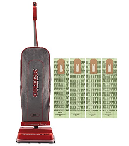 Oreck Commercial U2000R-1 120V Red and Gray Upright Vacuum Cleaner with Accessories