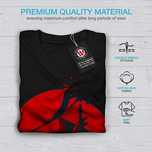 Wellcoda Giapponese Guerriero Uomini Maglietta