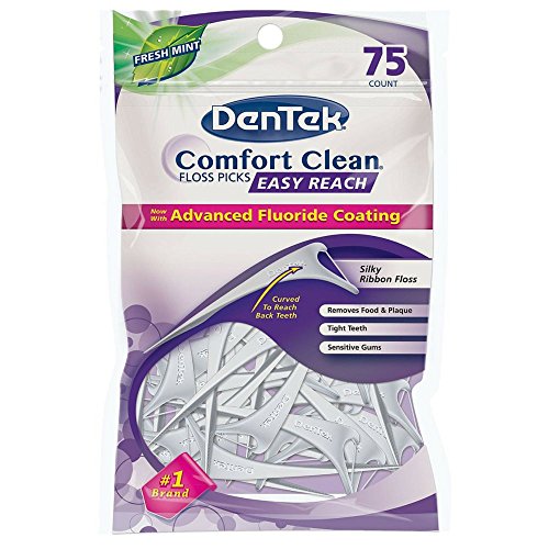 DenTek Easy Reach Floss Picks 75 Each (Pack of 3)