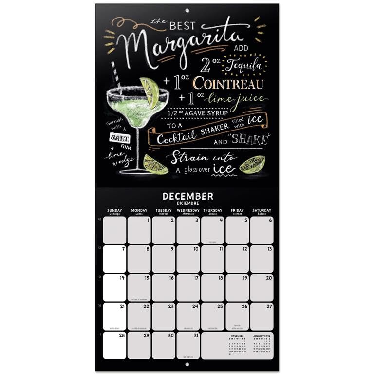 Amazon.com: Cocktails Wall Calendar 2025 12