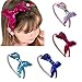 Produktbild Pailletten Meerjungfrau Schwanz Haarbänder,DEHUB 4PCS Shiny Cute Pailletten Stirnband, verschiedene Farben Haarschmuck für Mädchen für das tägliche Leben, Party. (Rosa, Rosenrot, Hellblau, Königsblau)