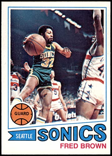 1977 Topps #30 Fred Brown Seattle Supersonics (Basketball Card) NM Supersonics Iowa