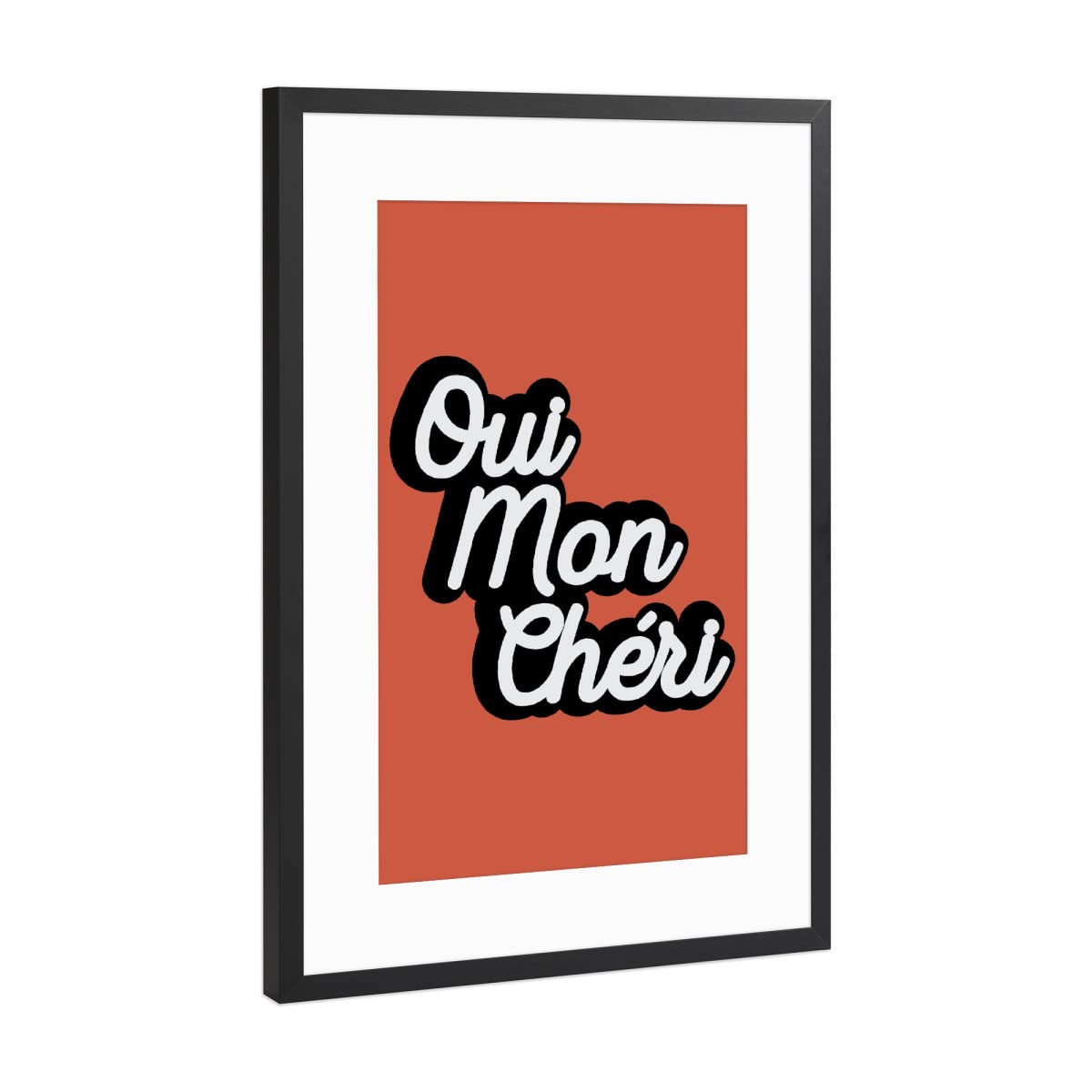 artboxONE Poster mit Rahmen Schwarz (Metallic) 45x30 cm Oui Mon Cheri von The Native State - gerahmtes Poster