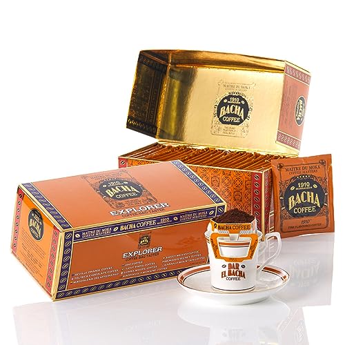 Bacha Coffee | Assorted EXPLORER Coffee Taster, 100% Arabica Specialty Coffee Beans, x25 Individually Wrapped Single Serve Filter Bags