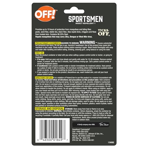 OFF! Deep Woods Sportsmen Insect Repellent Spritz, Maximum Strength, Bug Spray with up to 10 Hours of Protection, 1 oz (Pack of 12) OFF! Deep Woods Sportsmen Insect Repellent Spritz, Maximum Strength, Bug Spray with up to 10 Hours of Protection, 1 oz (Pack of 12)