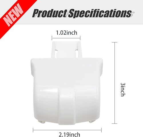 Miniatura 2 de 2 piezas WR2X7617 Barra de retención para puerta de refrigerador, repuesto para refrigeradores GE Hotpoint Kenmore, repuesto # PS298977 WR02X8345