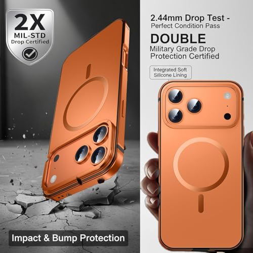 Protection iPhone 17 Pro Max antichoc coque orange mince MagSafe - 4