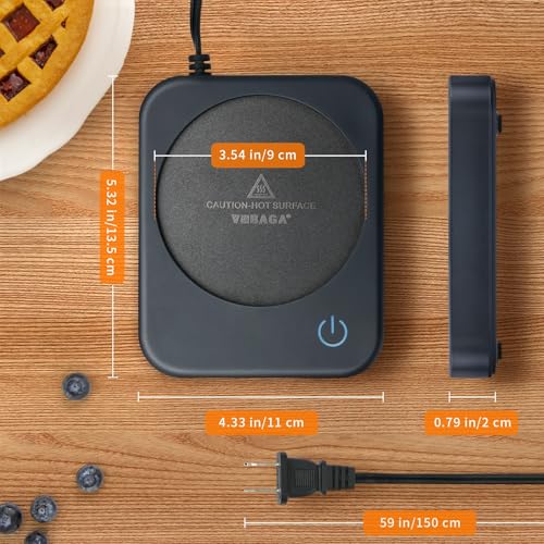 image for VOBAGA Coffee Mug Warmer for Desk with Auto Shut Off & 3-Temp Settings