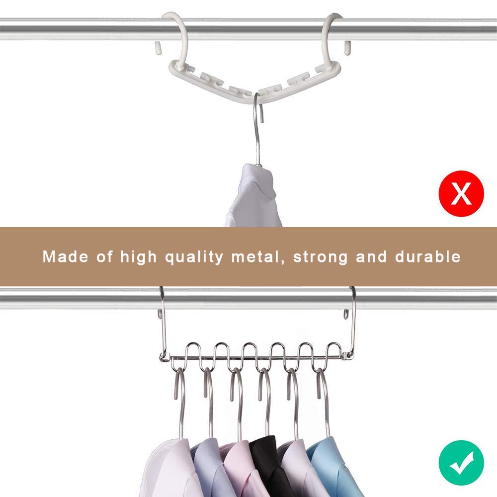 Unyqoos ® Houten Ruimtebesparende Kleerhangers Set voor Efficiënte