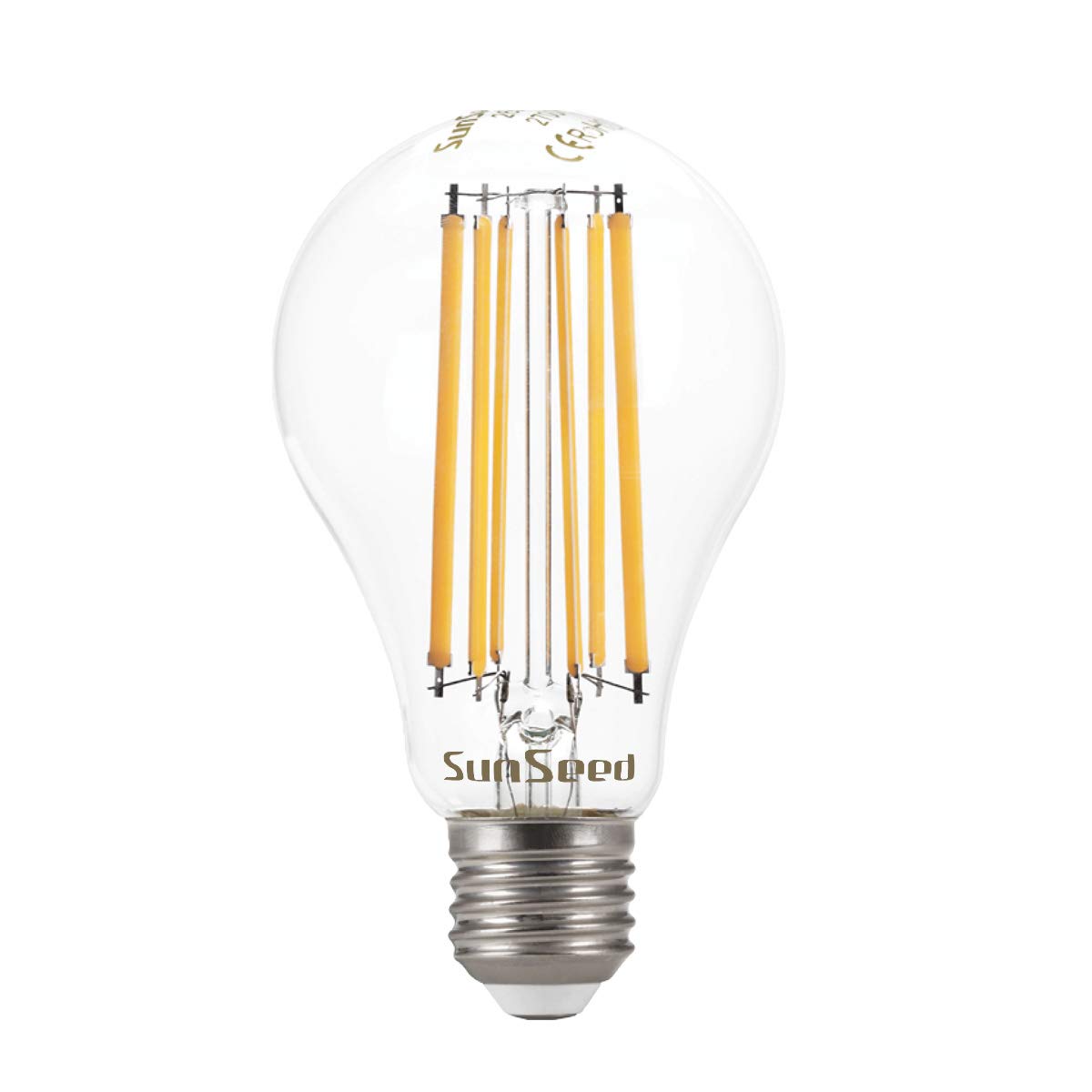 SUNSEED 10x Glühfaden LED classic Lampe E27 13W ersetzt 115W Warmweiß 2700K